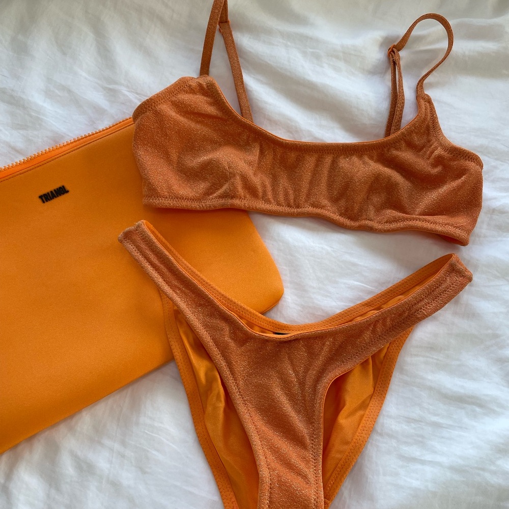 Triangl Orange Sparkle Bikini Set- XS/S